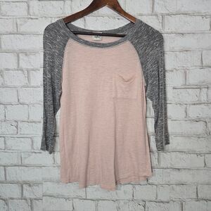 Daytrip speckled 3/4 sleeve top